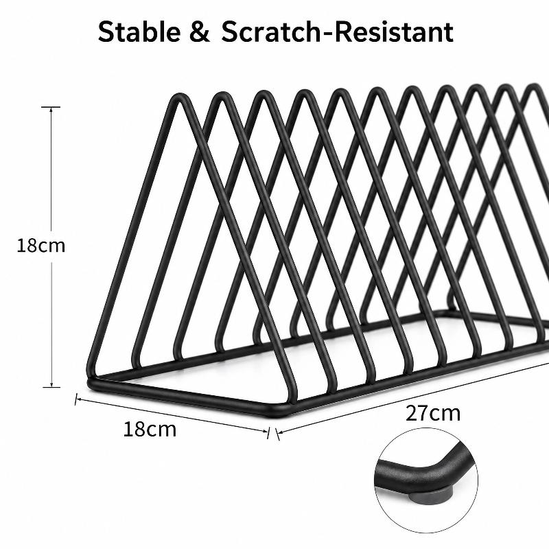 Magazine Holder Rack - Moderner Dreieckiger Eisen-Aktenorganizer mit 5/9 Fächern,
